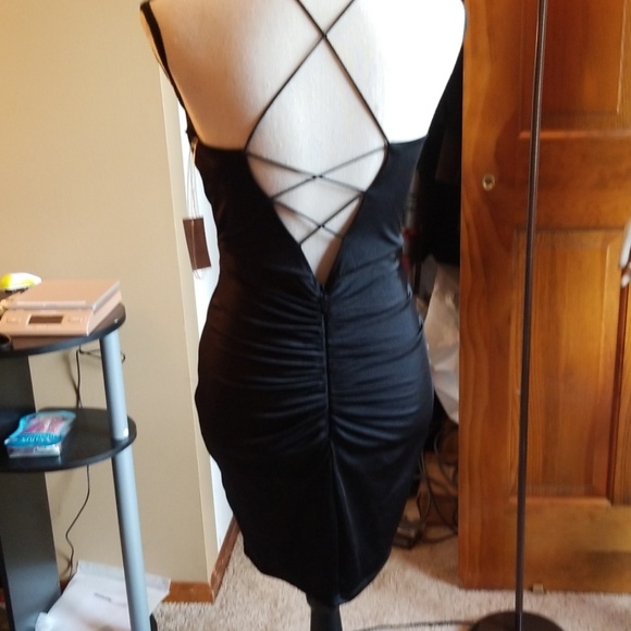 Charlotte Russe Black and Silver Disco A Line Pocket